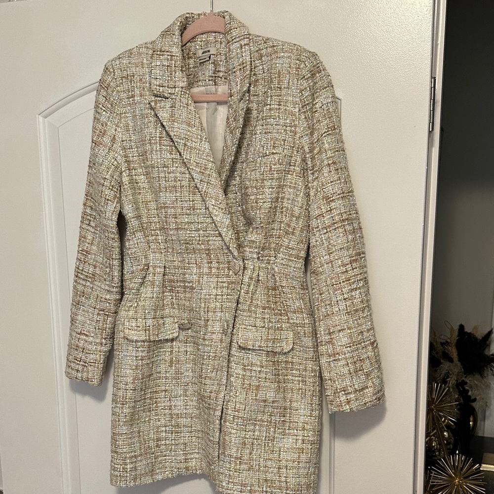 Jason Wu Cream and Tan Tweed Blazer